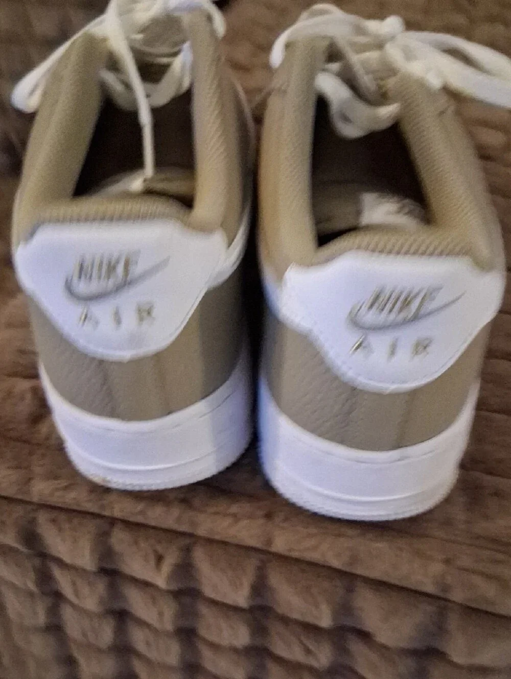 Nike Low Top Sneakers - Tan and White
